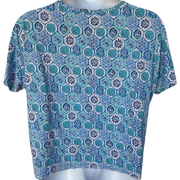 IBKUL Performance T Shirt with Sun Protection, More...Blue Mosaic Print size XXL - Picture 6 of 8